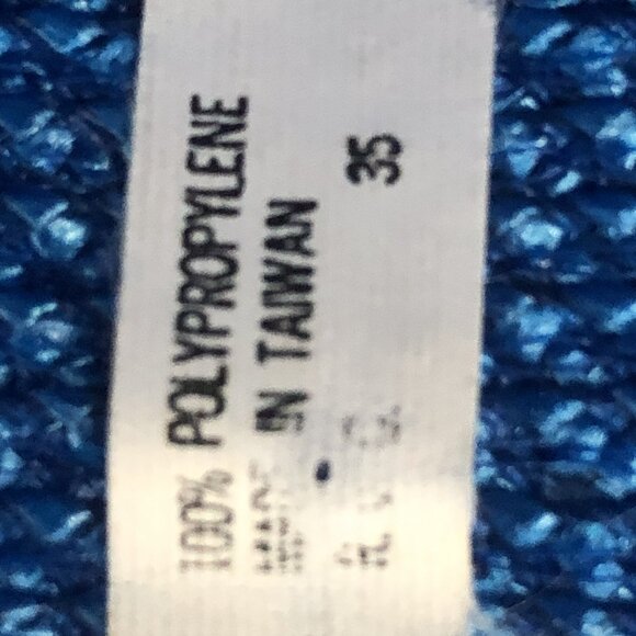 Vintage Blue Cloche Hat 100% Polypropylene | Made in Taiwan | Coastal Grandma main image 5